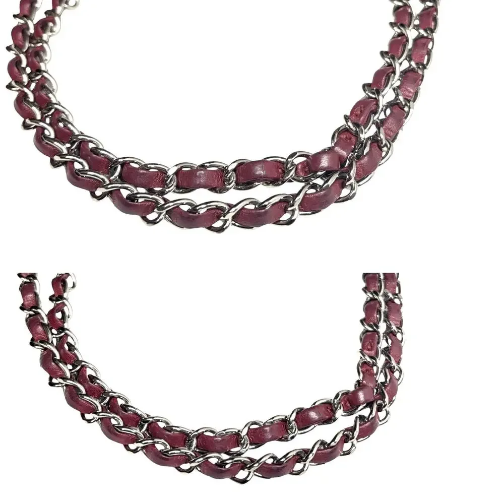 Chanel East West Accordion Flap Bag Red Caviar Leather Silver Hardware w/ COA